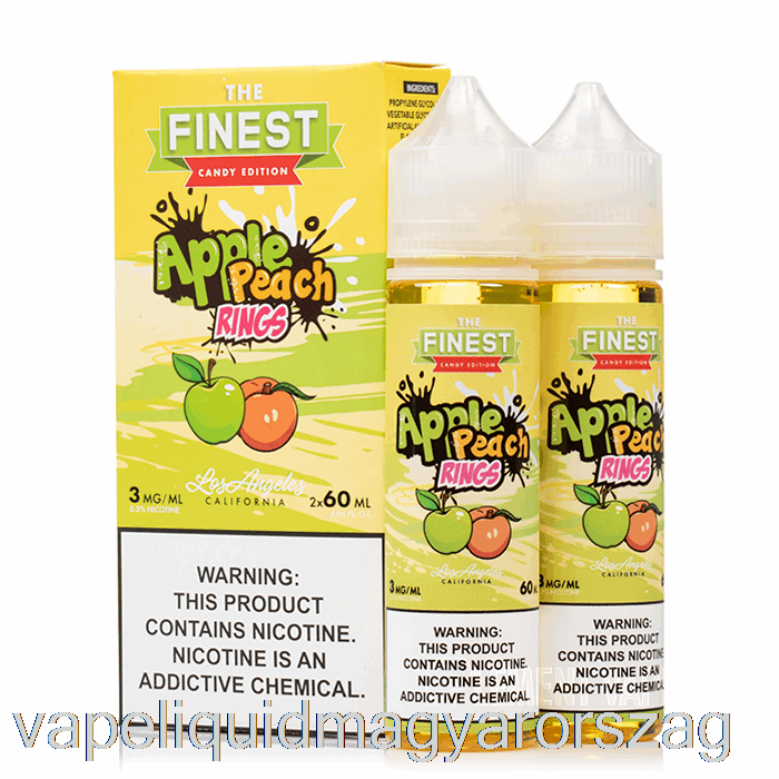 Alma őszibarack Savanyú Karikák - A Legfinomabb Cukorka Kiadás - 120 Ml 0 Mg Vape Folyadék